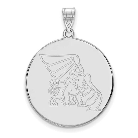 14k White Gold Missouri Western State XL Disc Pendant